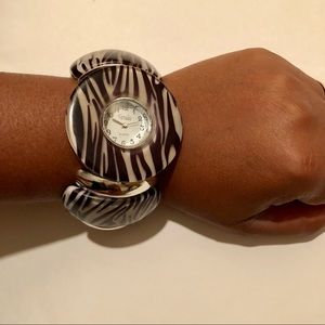 Zebra Print Stretch Watch